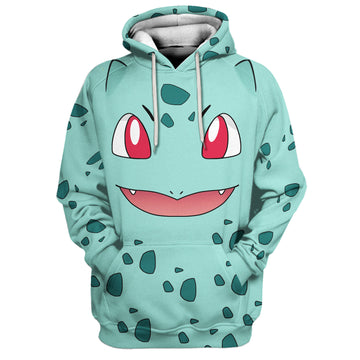 CustomsPig Bulbasaur Pokemon Costumes Hoodie Sweatshirt T-shirt Tracksuit