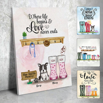 Personalized Canvas Wall Art Where Life Begins And Love Never Ends