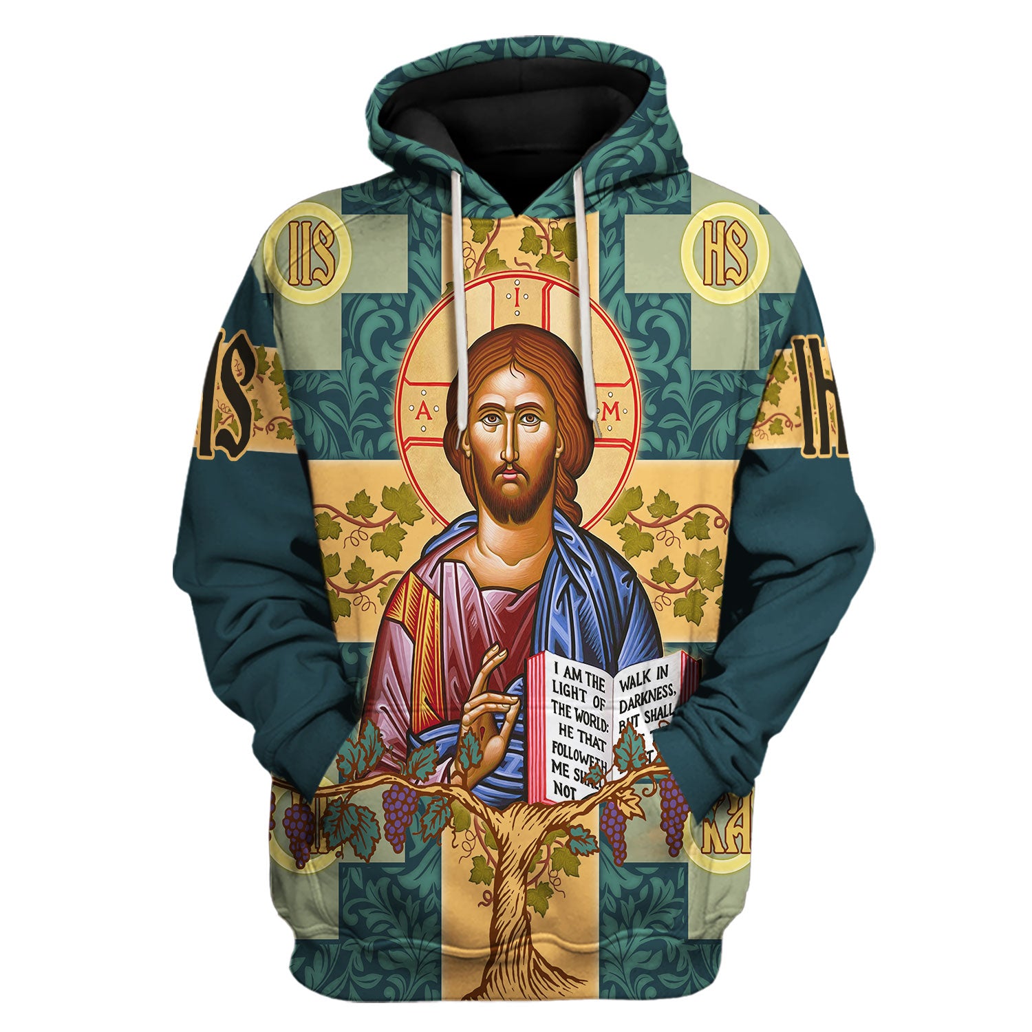 Customspig Tops Pullover Sweatshirt Jesus Greek Orthodoxy 3D Apparel