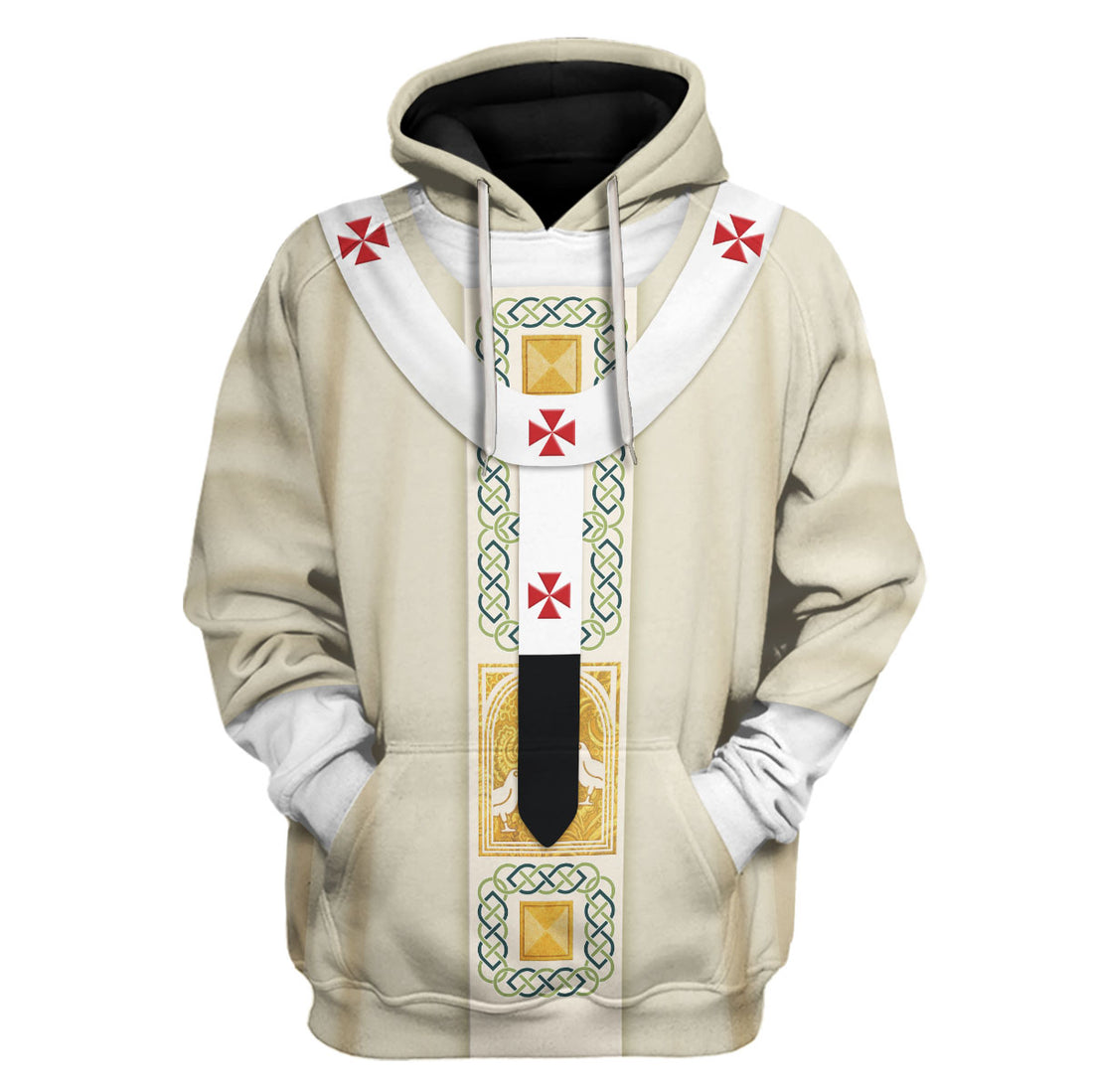 Tracksuit Tops Pullover Sweatshirt Pope Francis in White Liturgical vestment 3D Apparel