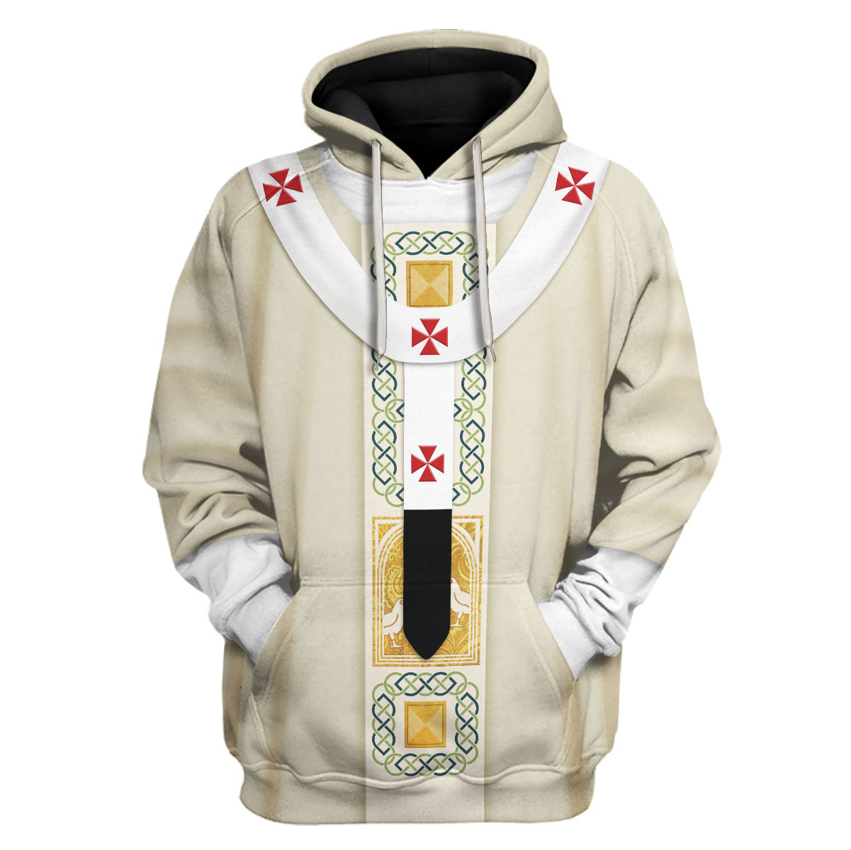 Tracksuit Tops Pullover Sweatshirt Pope Francis in White Liturgical vestment 3D Apparel