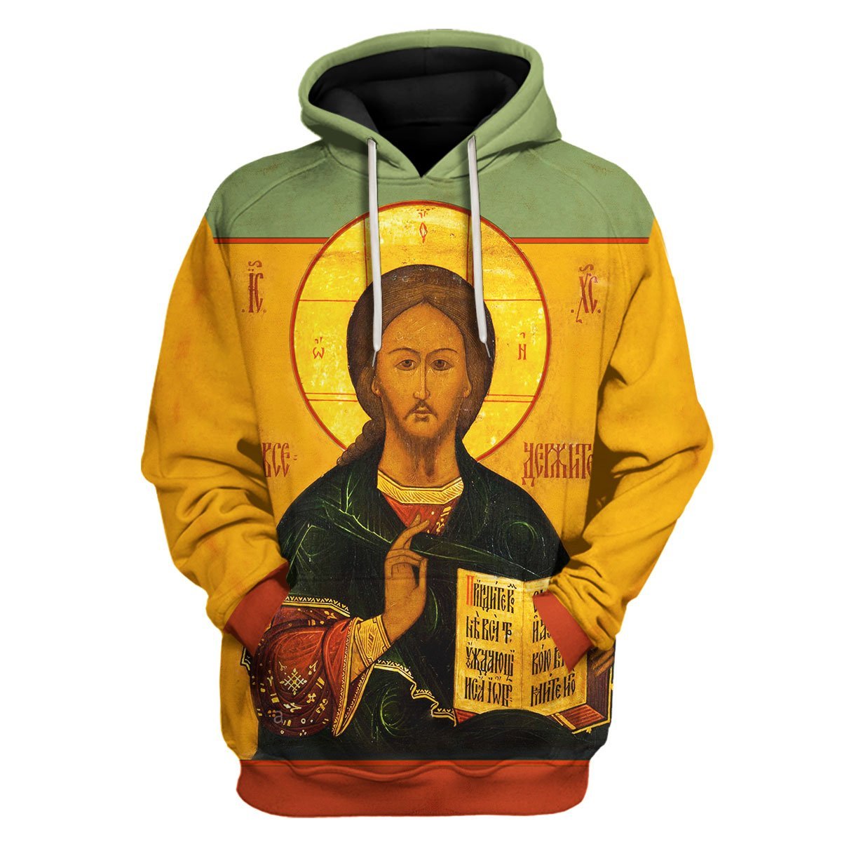 HumansBold Unisex Tops Pullover Sweatshirt Orthodox Jesus 3D Apparel