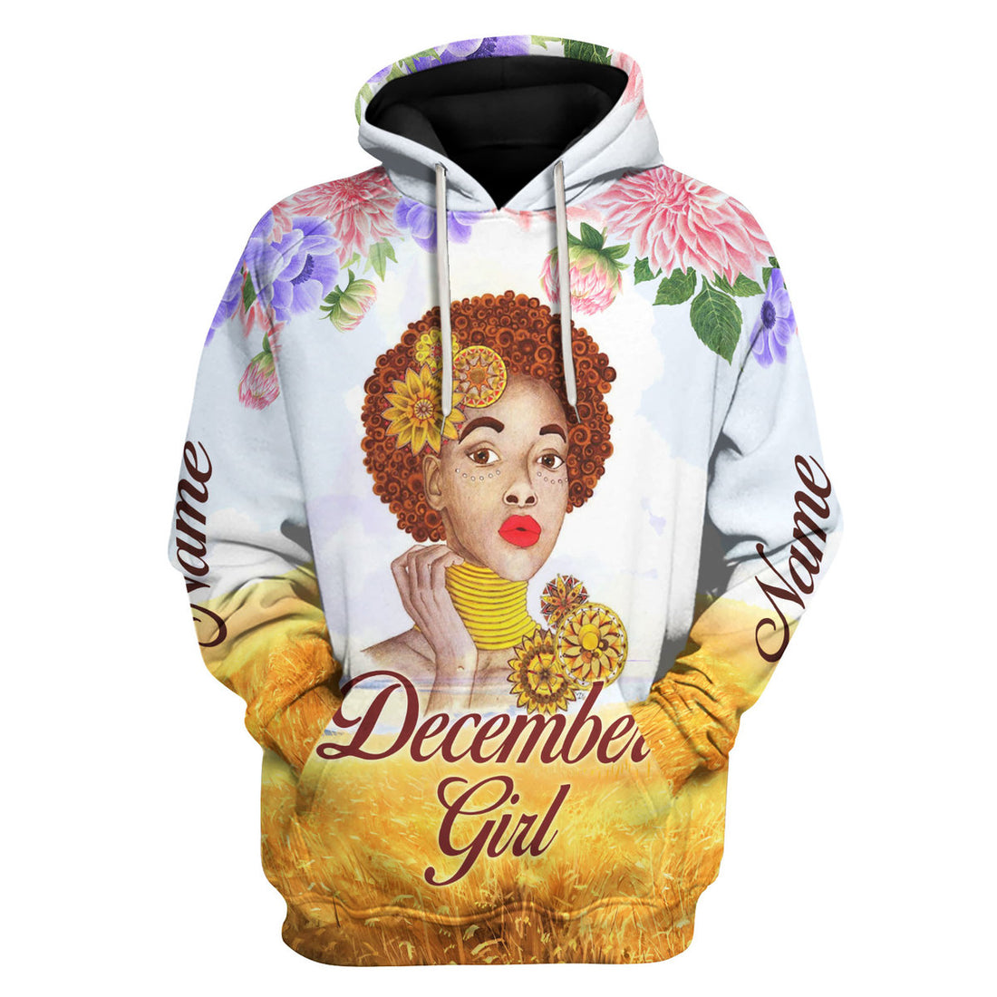 CustomsPig Personalized  Tops  December Girl All Over Printed