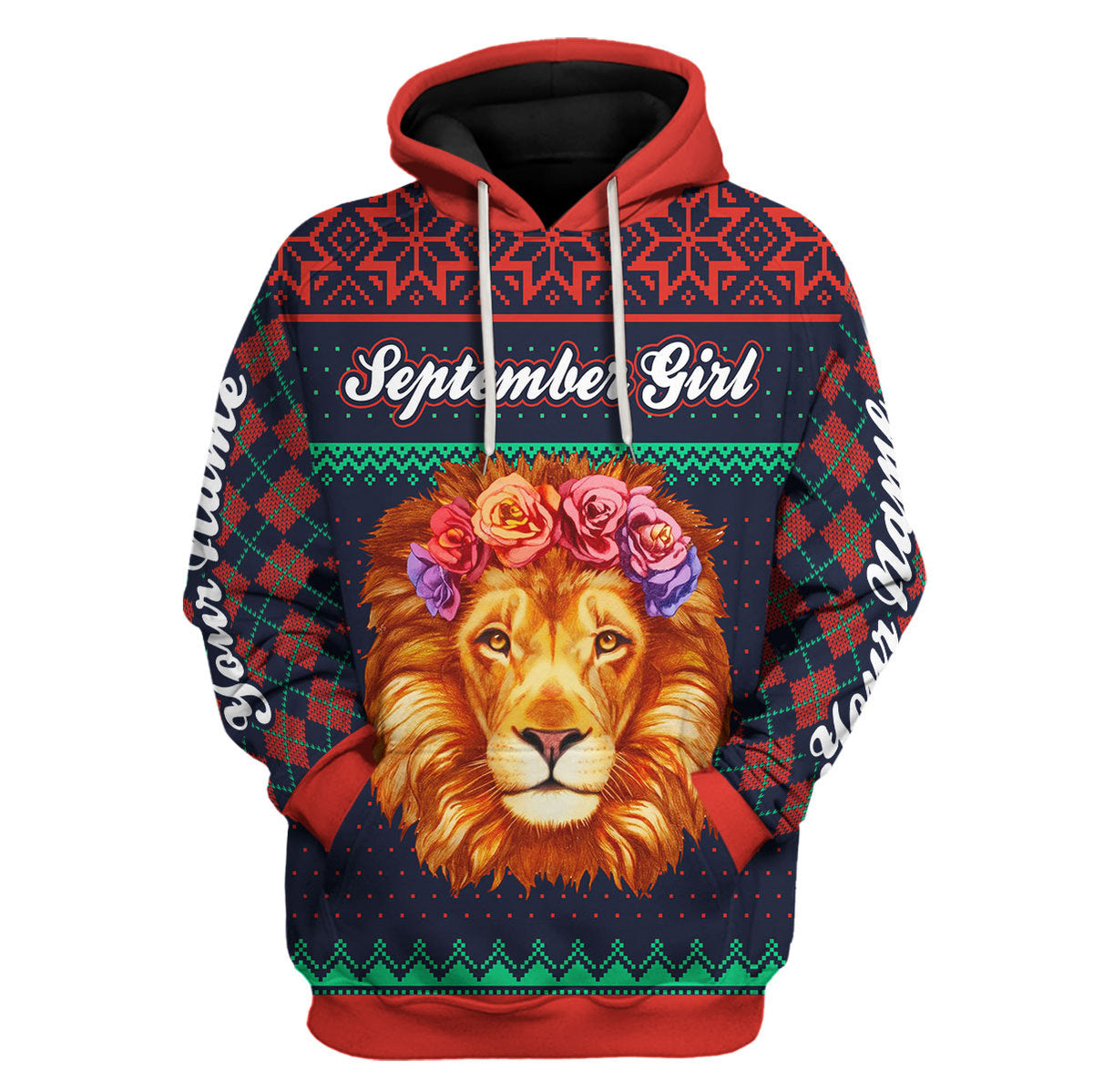 CustomsPig Personalized Hoodie September Girl All Over Printed