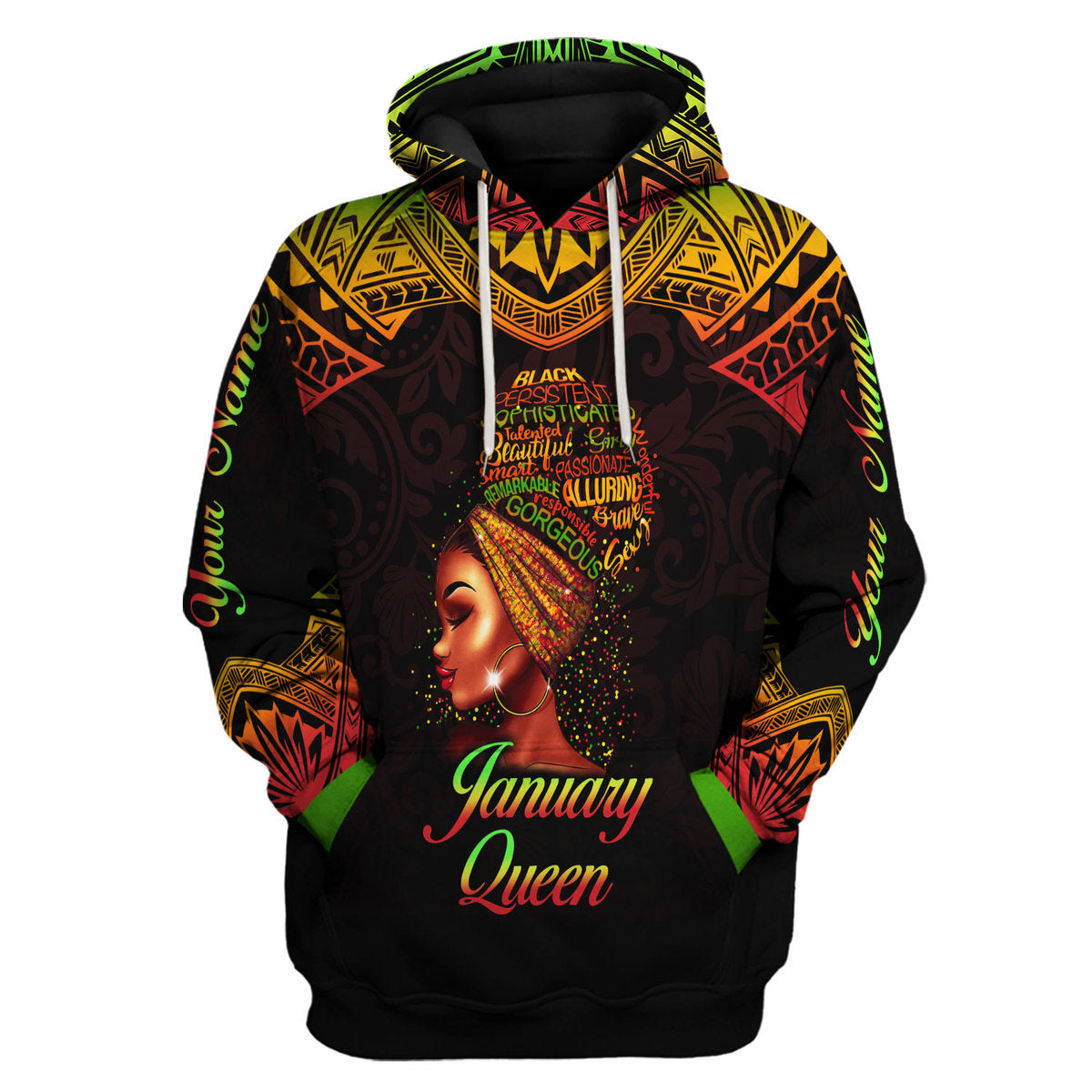 CustomsPig Personalized Tops January Queen All Over Printed
