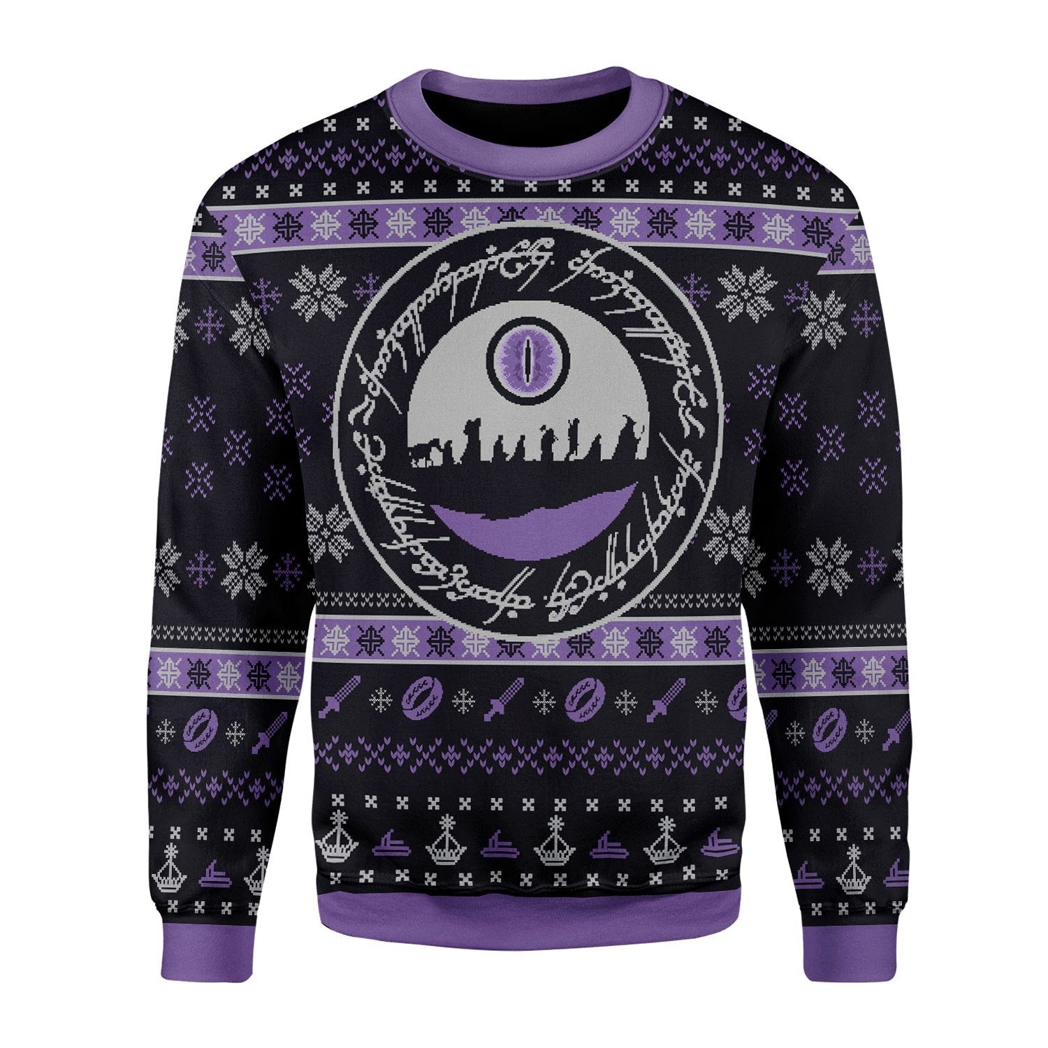 Customspig Christmas Sweater The Lord of the Rings The Fellowship 3D Apparel