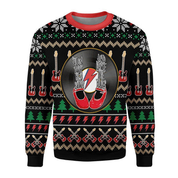 Gearhomies Christmas Unisex Sweater Put On Your Red Shoes and Dance The Blues 3D Apparel