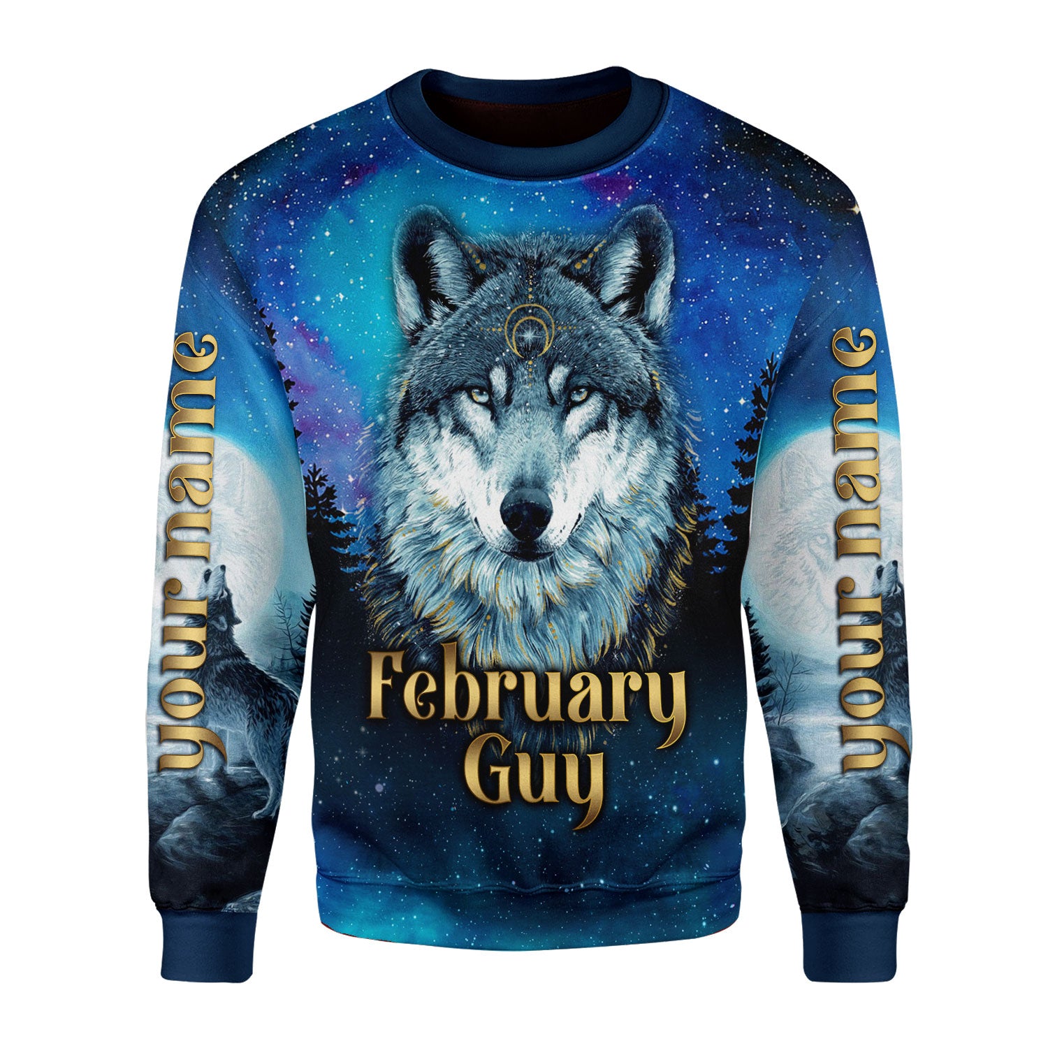 CustomsPig Personalized Ugly Sweater I Was Born In February All Over Printed