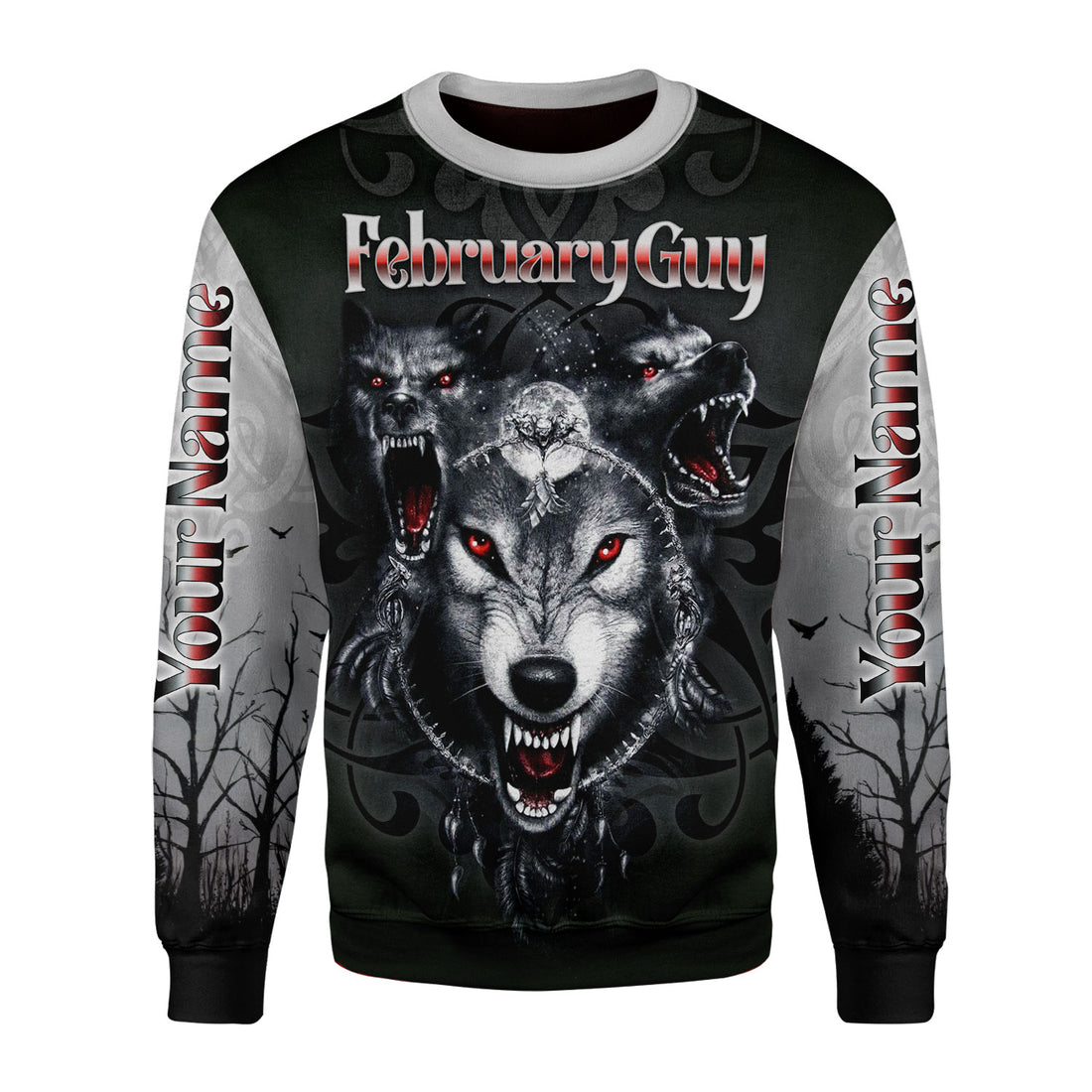 CustomsPig Personalized Ugly Sweater February Guy All Over Printed