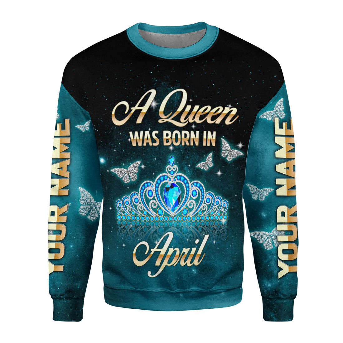 CustomsPig Personalized Ugly Sweater April Girl All Over Printed