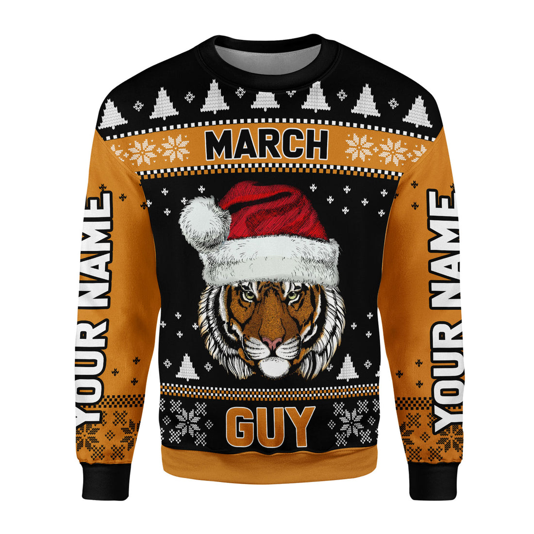CustomsPig Personalized Ugly Sweater March Guy All Over Printed