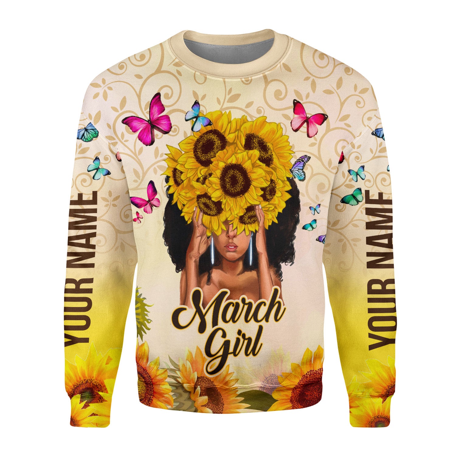 CustomsPig Personalized Tops March Girl All Over Printed