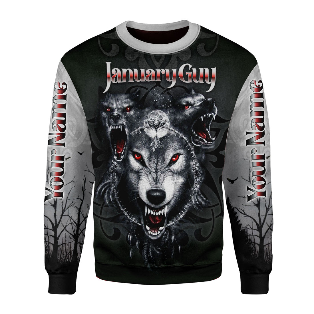 CustomsPig Personalized Ugly Sweater January Guy All Over Printed