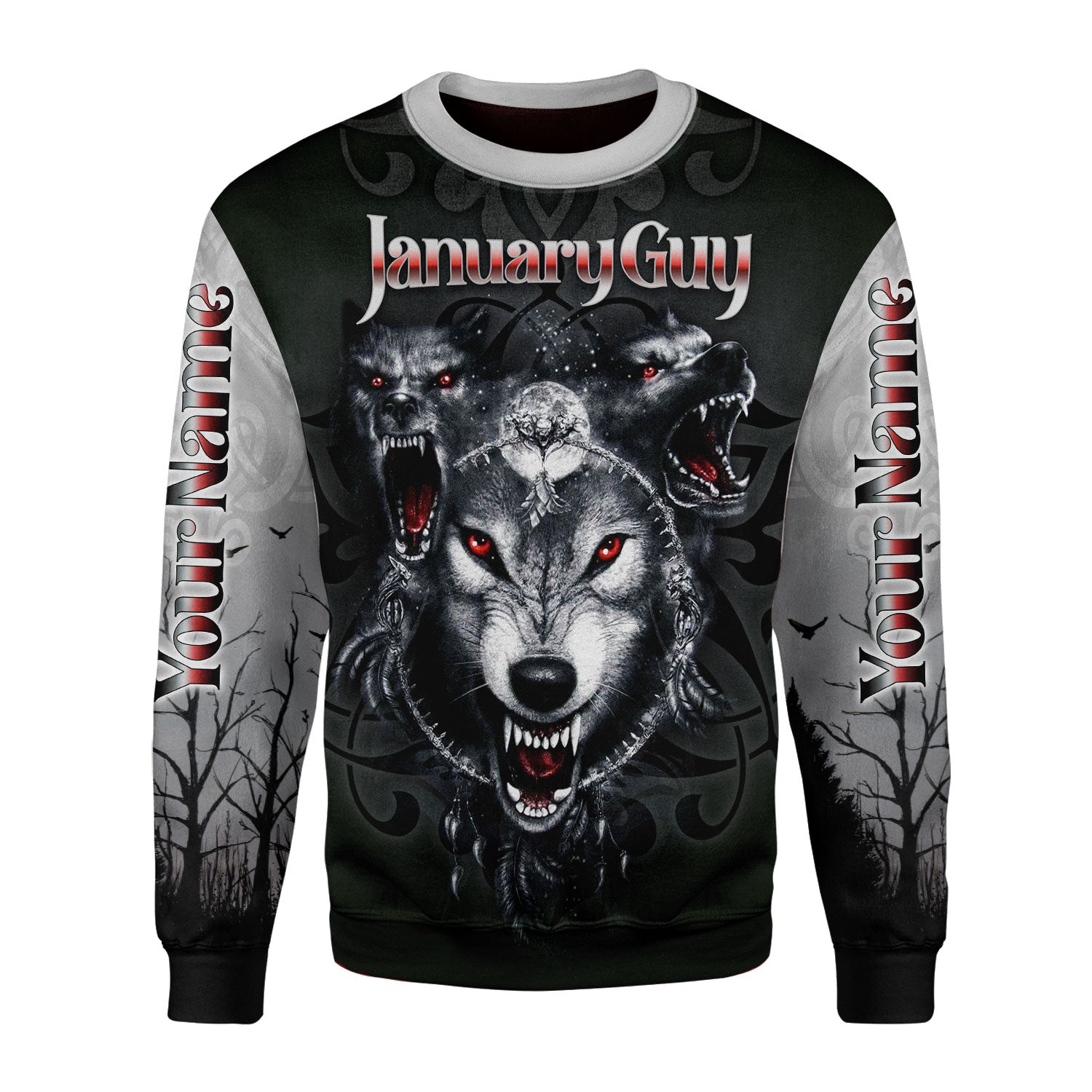 CustomsPig Personalized Ugly Sweater January Guy All Over Printed