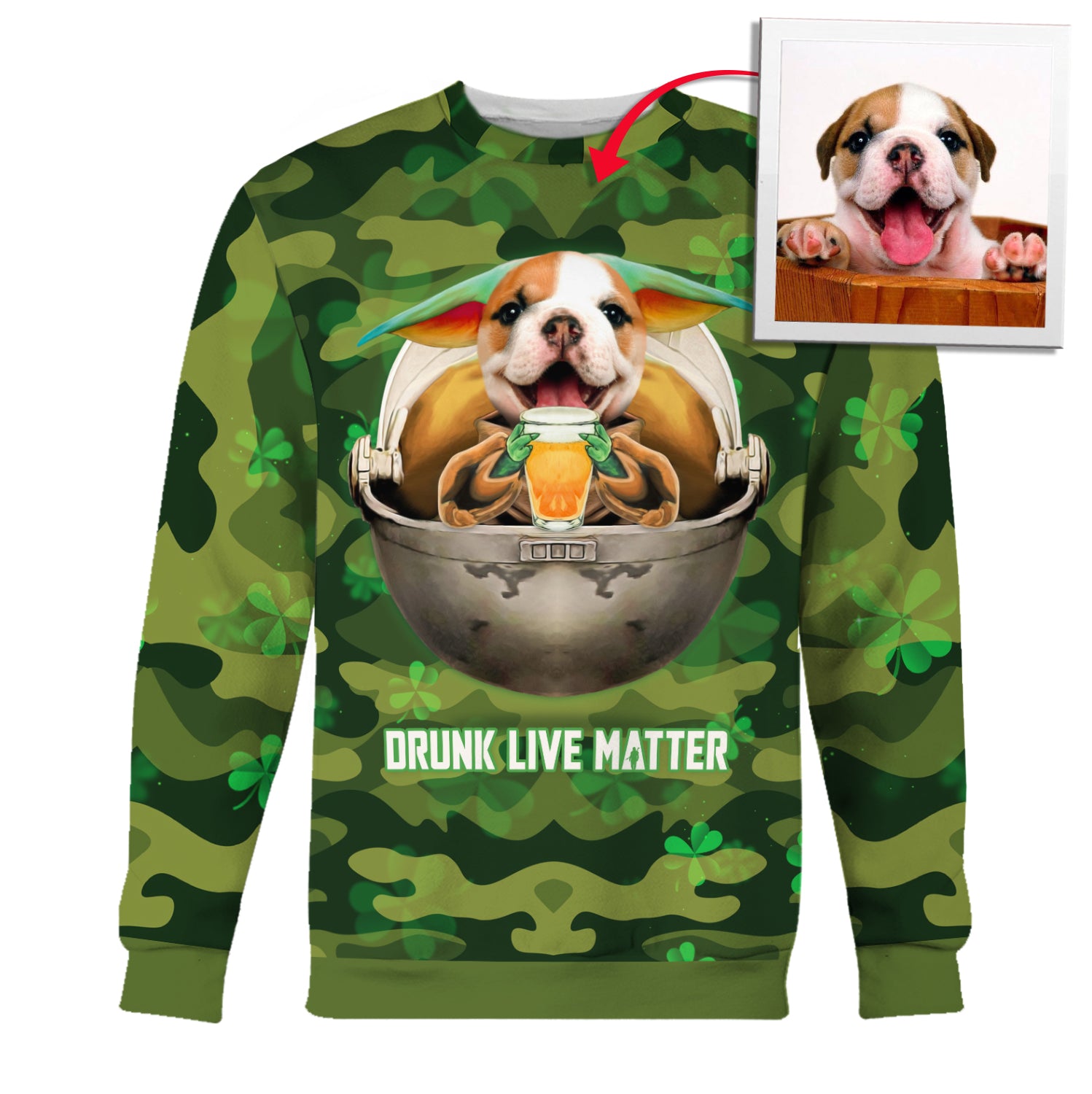 Customized Photos Clothing Saint Patrick Days Drunk Live Matters