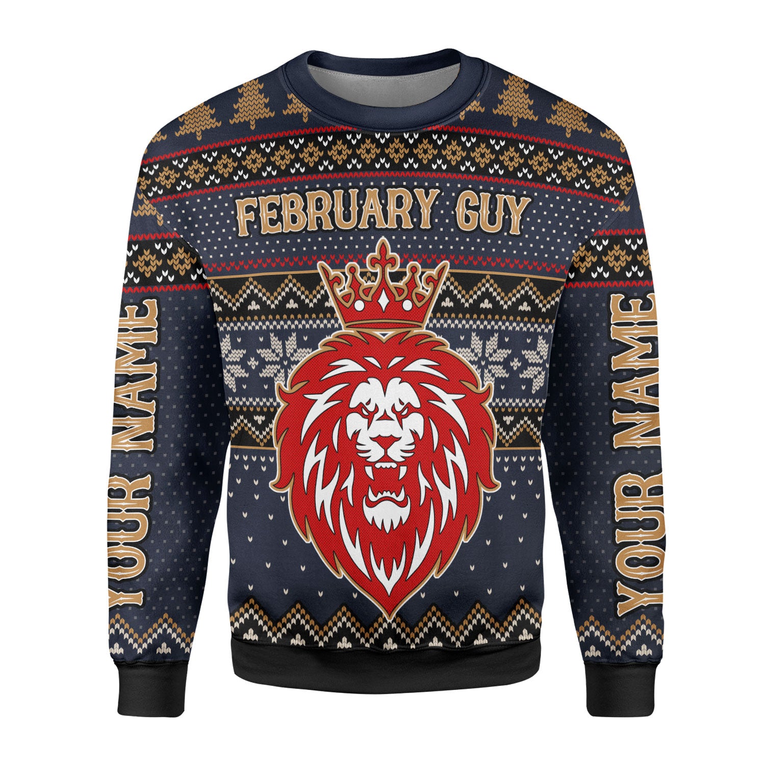 CustomsPig Personalized Tops February King All Over Printed