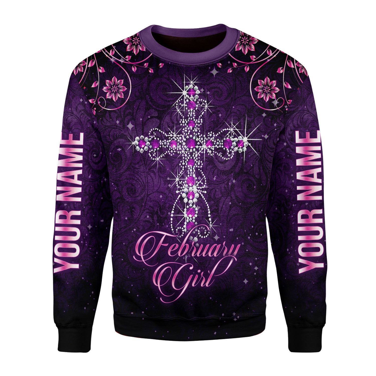 CustomsPig Personalized Tops I Am A February Girl All Over Printed