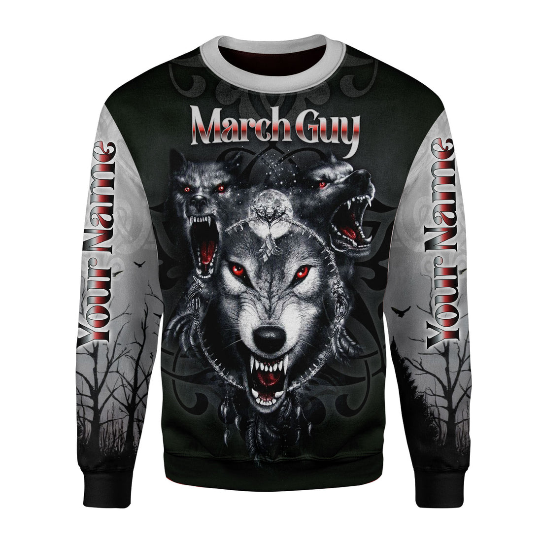 CustomsPig Personalized Ugly Sweater March Guy All Over Printed