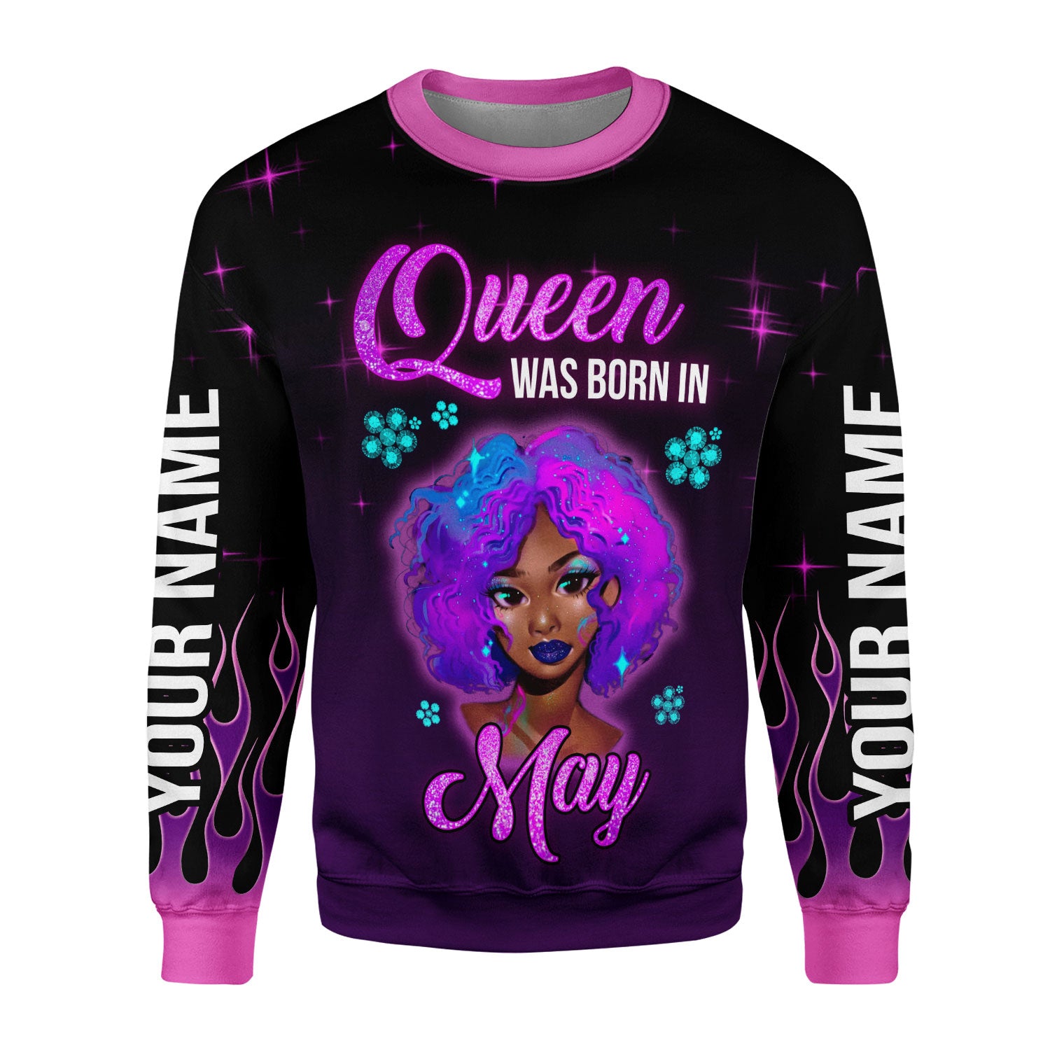 CustomsPig Personalized Tops May Queen Was Born In May All Over Printed