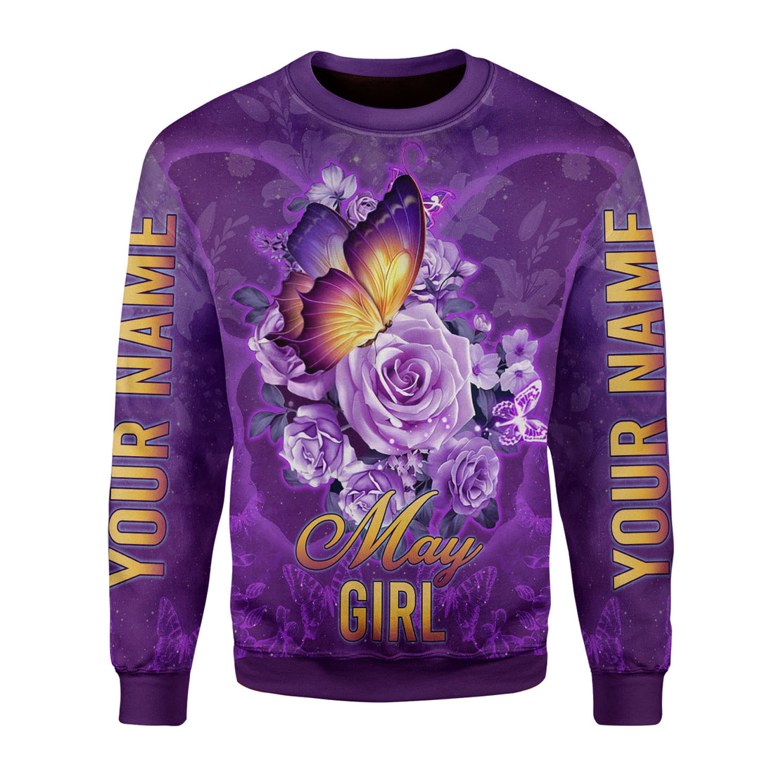CustomsPig Personalized Ugly Sweater May Girl All Over Printed