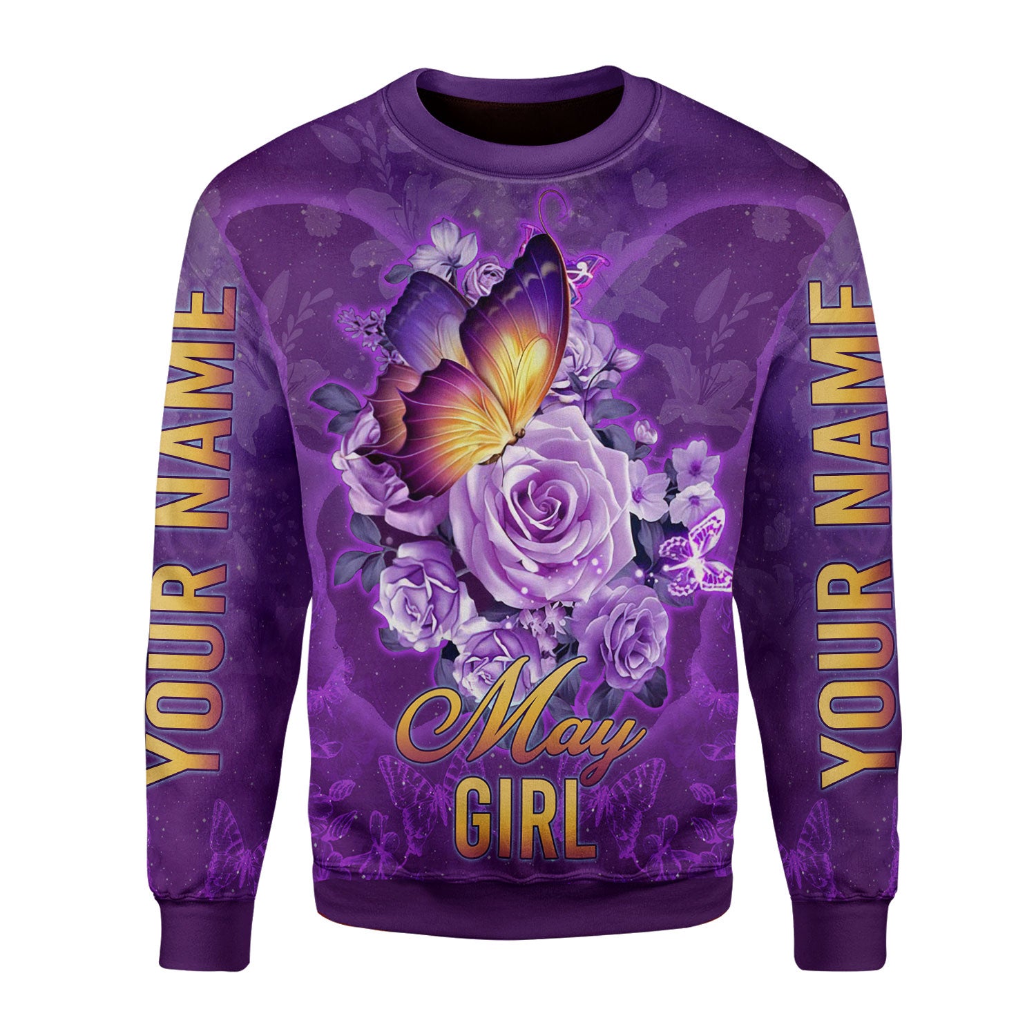 CustomsPig Personalized Ugly Sweater May Girl All Over Printed