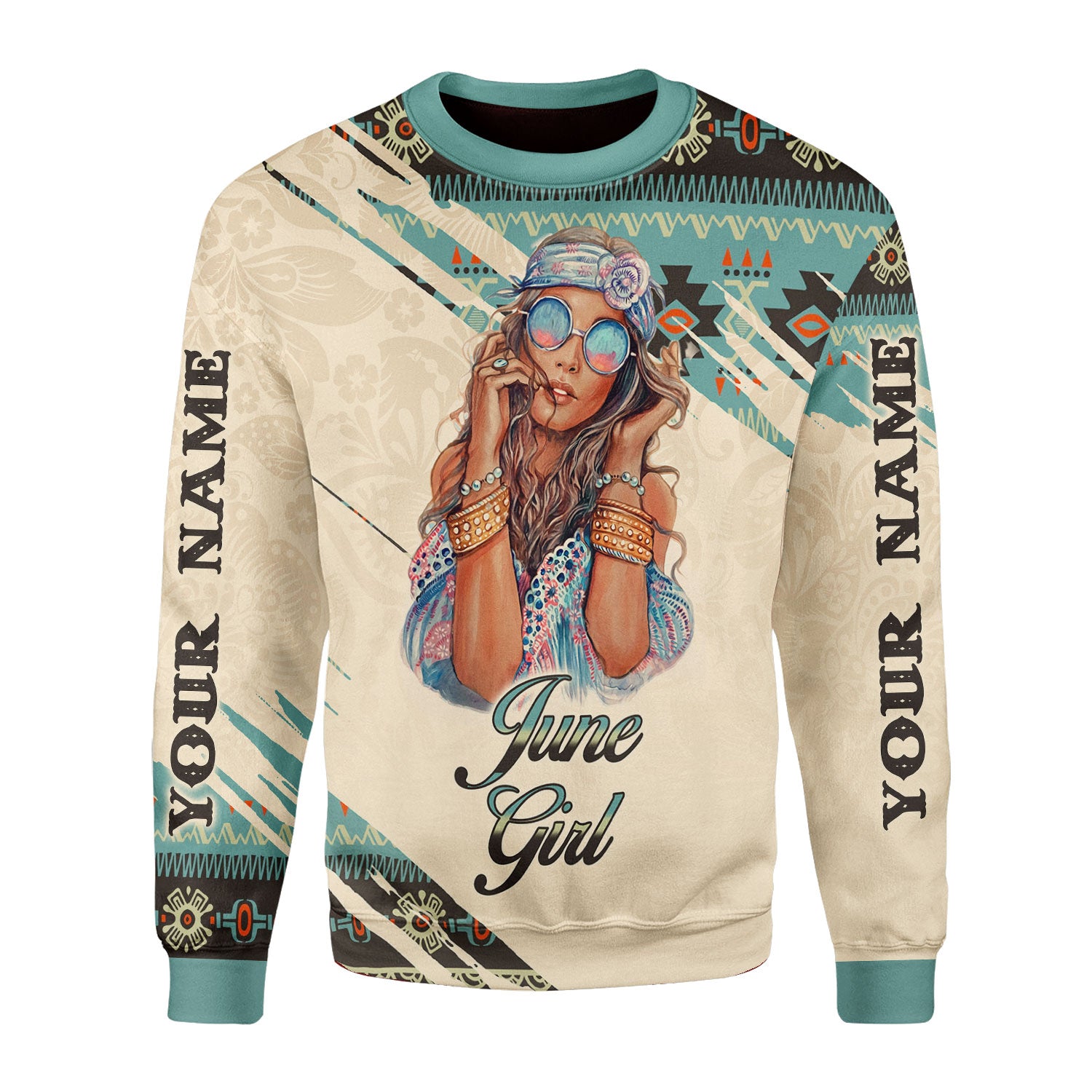 CustomsPig Personalized Tops June Girl All Over Printed