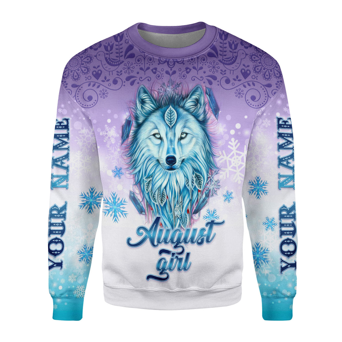 CustomsPig Personalized Ugly Sweater I'm An August Queen All Over Printed