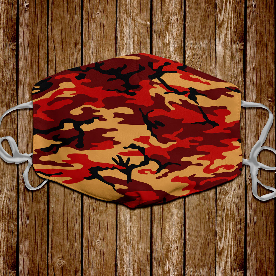 CustomsPig Flecktarn Red Brown German World War II Camouflage Patterns Face Mask