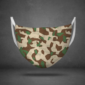 CustomsPig Splittertarnmuster Buntfarbenmuster Germany Wehrmacht Colour Patterns Face Mask