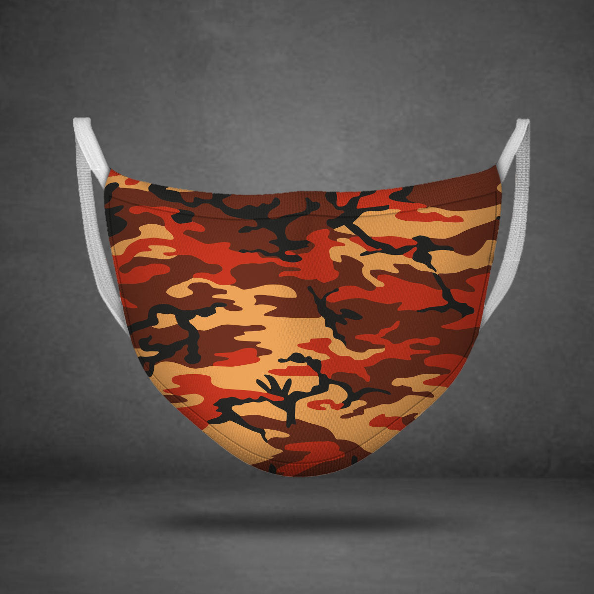CustomsPig Flecktarn Red Brown German World War II Camouflage Patterns Face Mask
