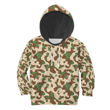 CustomsPig Splittertarnmuster Buntfarbenmuster Germany Wehrmacht Colour Patterns Kid Hoodie