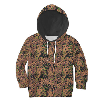 CustomsPig German World War 2 (WWII) Erbsenmuster pattern Pea Dot CAMO Kid Hoodie
