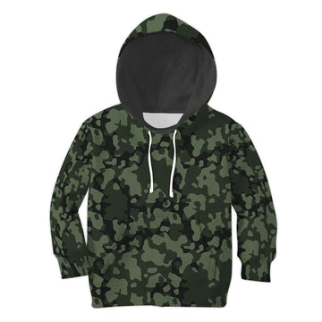 CustomsPig Flecktarn Darkgreen Kid Hoodie
