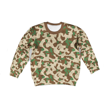 CustomsPig Splittertarnmuster Buntfarbenmuster Germany Wehrmacht Colour Patterns Kid Sweatshirt