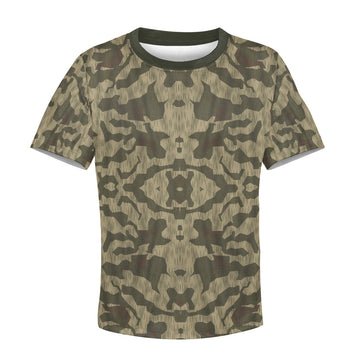 CustomsPig Splinter B Luftwaffen-Splittertarnmuster German Worldwar II Camouglage Patterns Kid T-Shirt