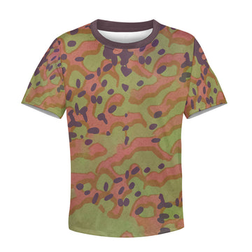 CustomsPig Platanenmuster German World War II Camouflage Patterns Kid T-Shirt