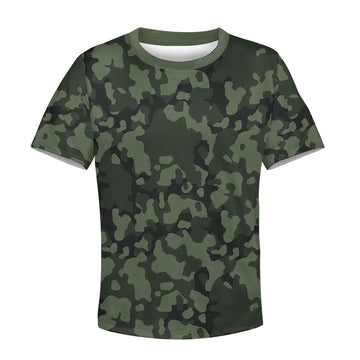 CustomsPig Flecktarn Darkgreen Kid T-Shirt