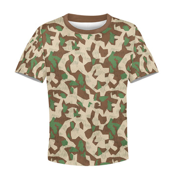 CustomsPig Splittertarnmuster Buntfarbenmuster Germany Wehrmacht Colour Patterns Kid T-Shirt