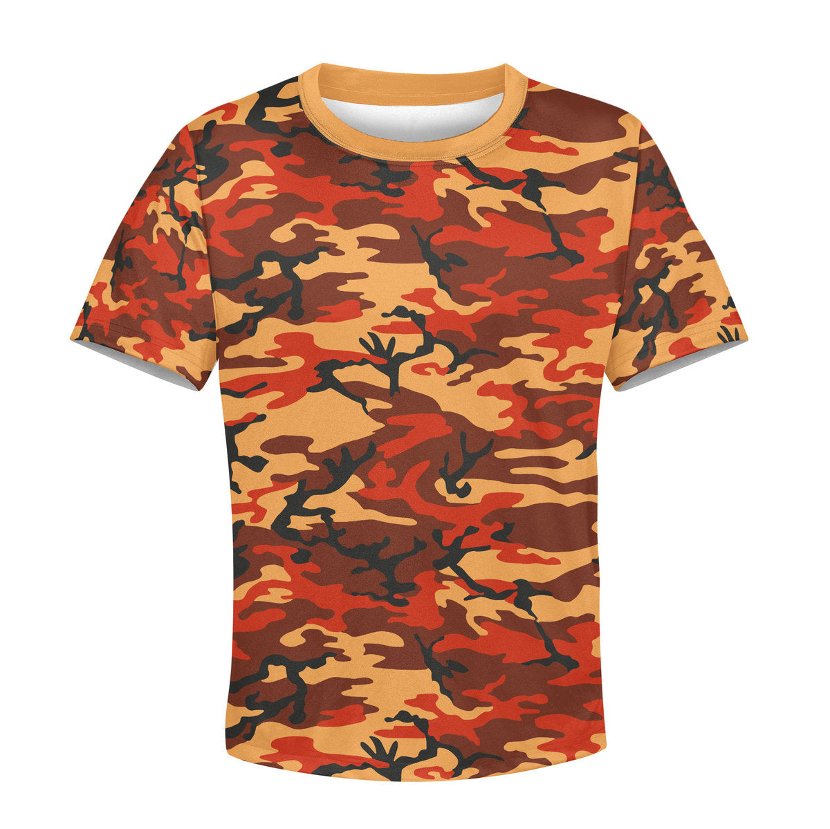 CustomsPig Flecktarn Red Brown German World War II Camouflage Patterns Kid T-Shirt