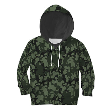 CustomsPig Flecktarn Darkgreen Kid Zip Hoodie