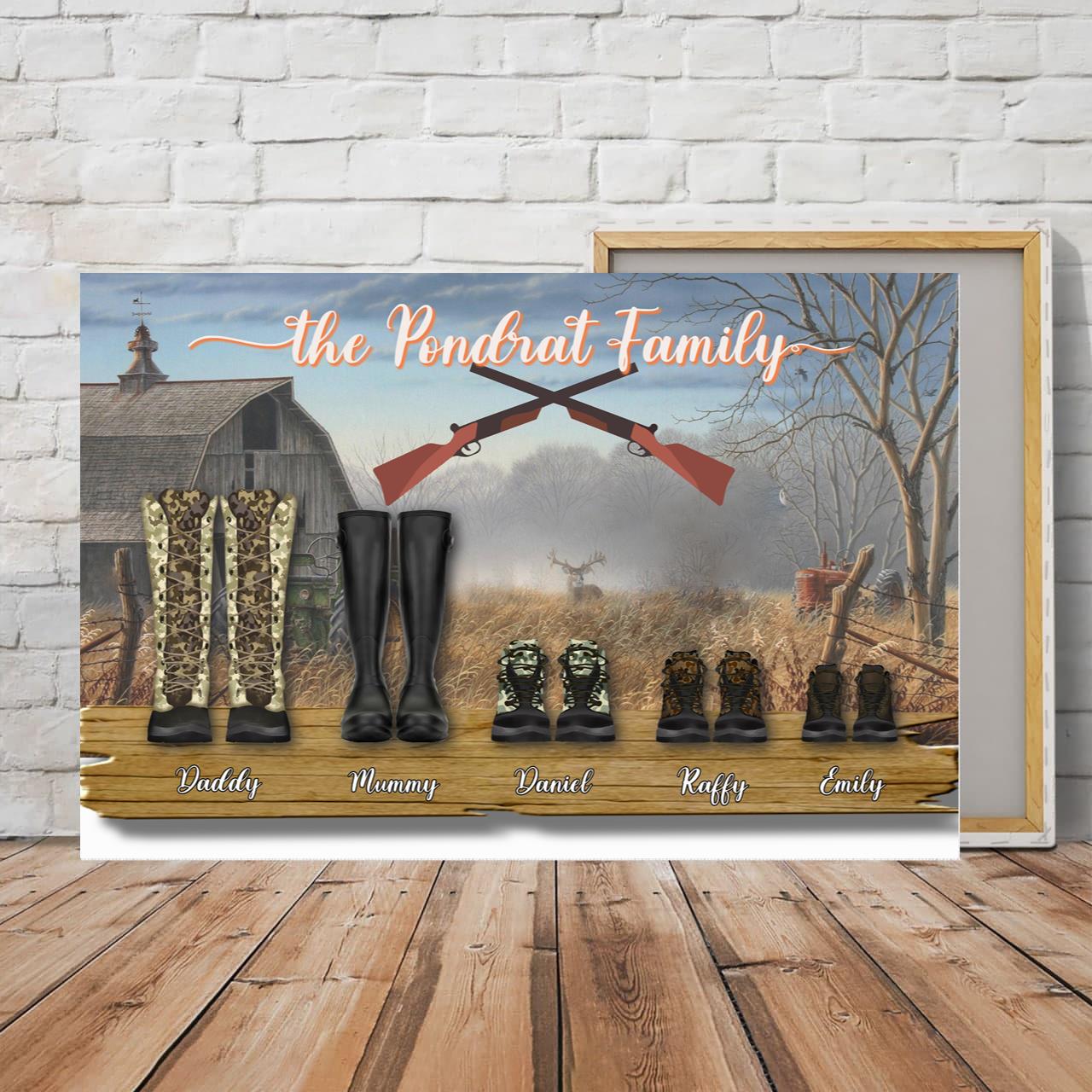 Customized Canvas Poster Wall Art Hunting Boots Style