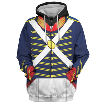 War of 1812 (1812-1815) US Army Fleece Zip Hoodie