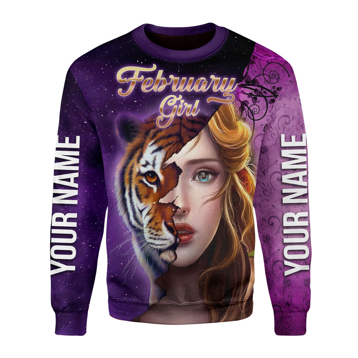 CustomsPig Personalized Tops As A February Girl All Over Printed