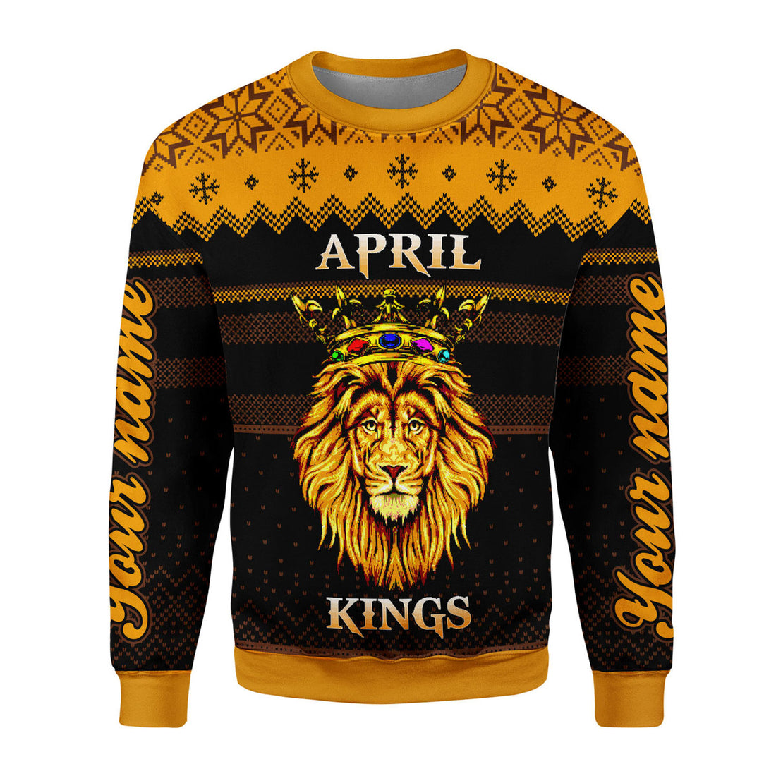 CustomsPig Personalized Ugly Sweater April Guy All Over Printed