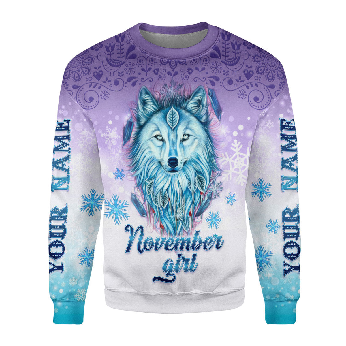 CustomsPig Personalized Ugly Sweater I'm A November Queen All Over Printed