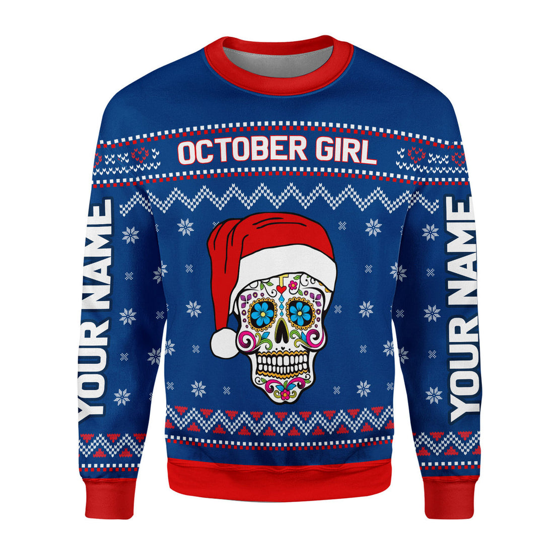 Customspig Personalized Sweatshirt October Girl I Am Who I Am All Over Printed