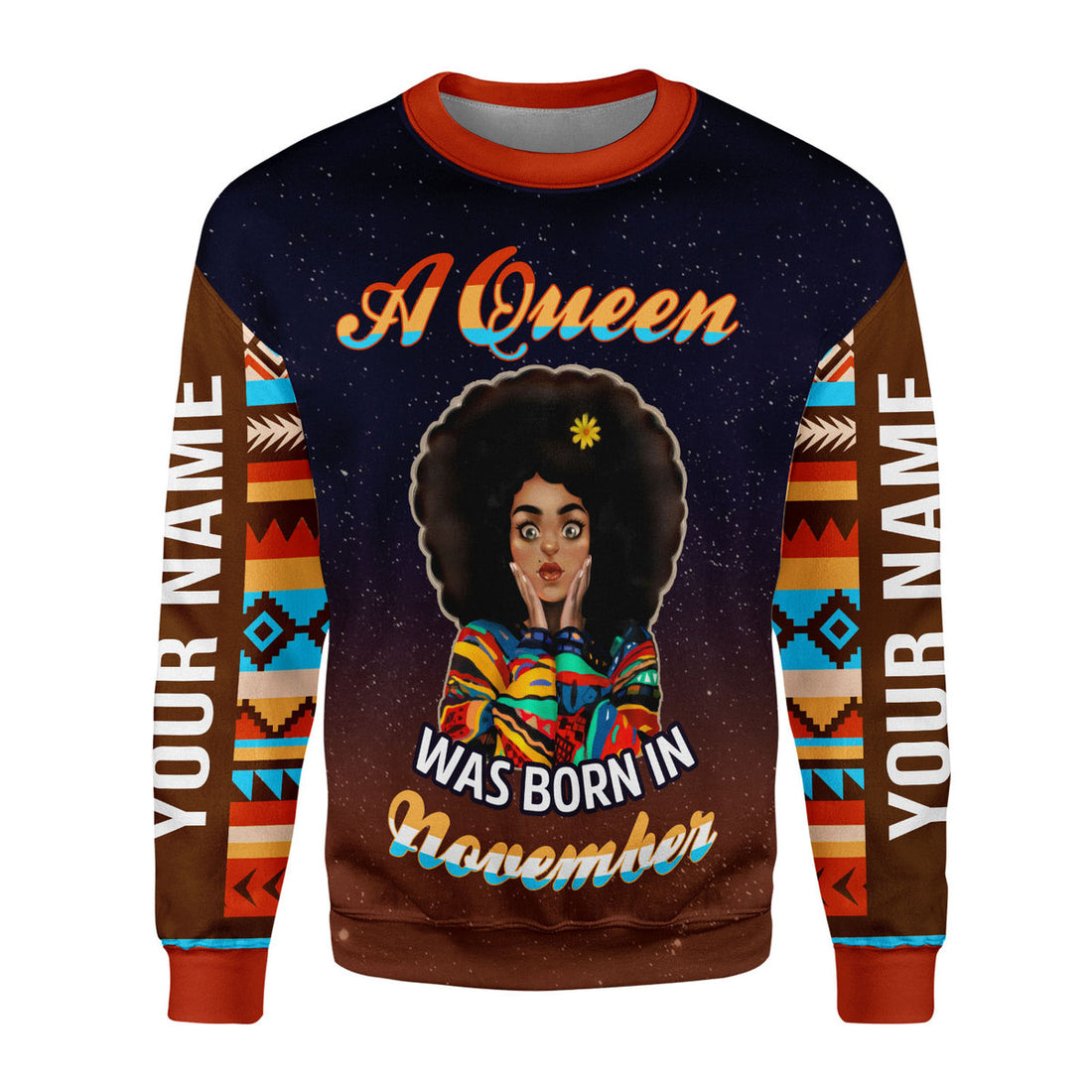 CustomsPig Personalized Ugly Sweater November Girl All Over Printed