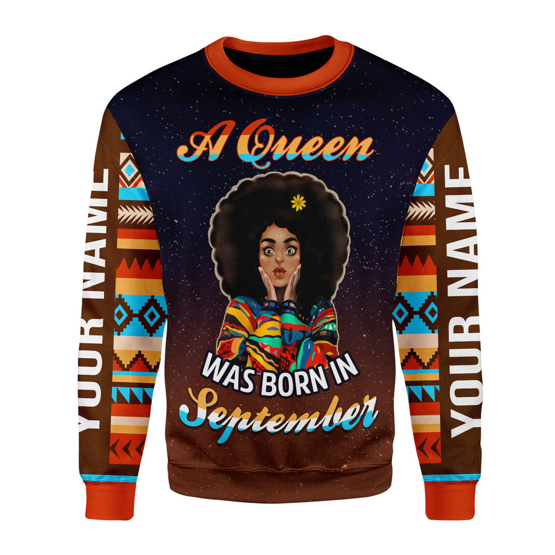 Customspig Personalized Sweatshirt September Girl All Over Printed