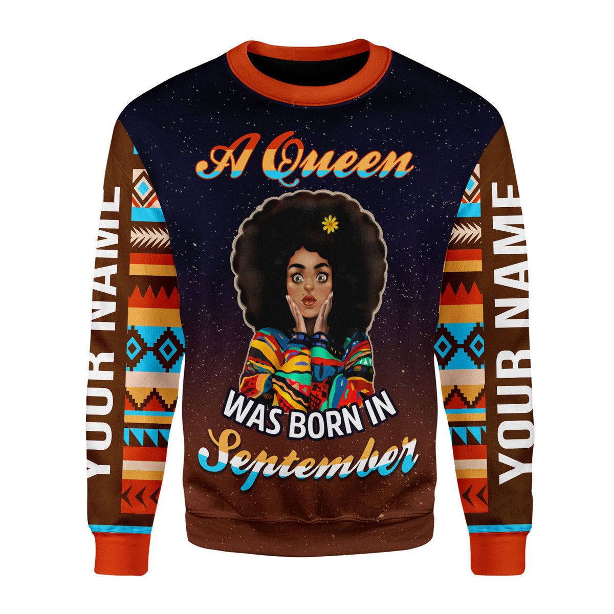 Customspig Personalized Sweatshirt September Girl All Over Printed
