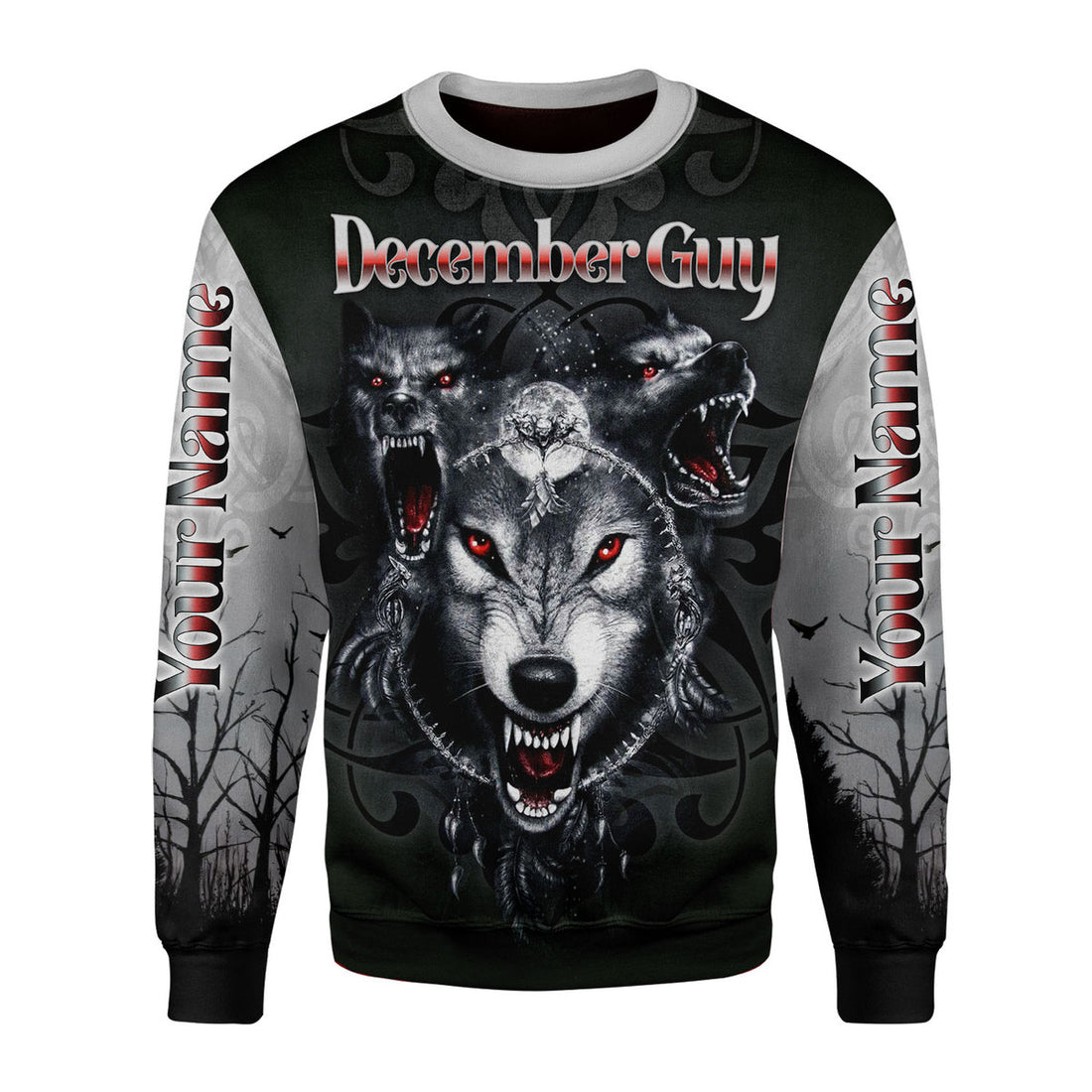 CustomsPig Personalized Ugly Sweater December Guy All Over Printed